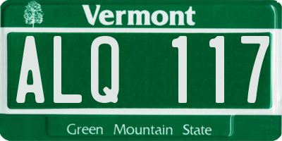 VT license plate ALQ117