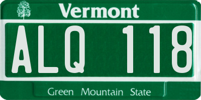 VT license plate ALQ118