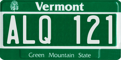 VT license plate ALQ121