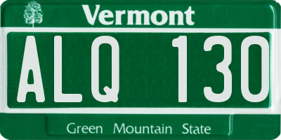 VT license plate ALQ130