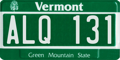 VT license plate ALQ131