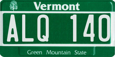 VT license plate ALQ140