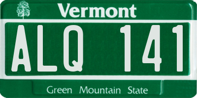 VT license plate ALQ141