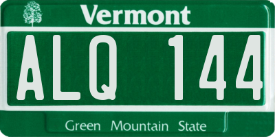 VT license plate ALQ144