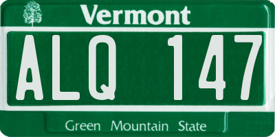 VT license plate ALQ147