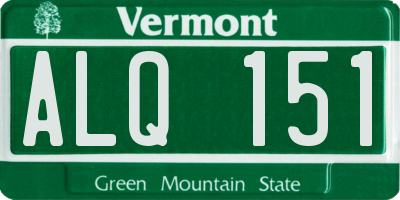 VT license plate ALQ151