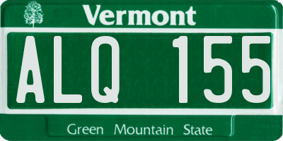VT license plate ALQ155
