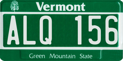 VT license plate ALQ156