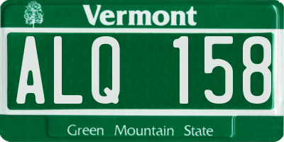 VT license plate ALQ158
