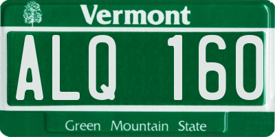 VT license plate ALQ160