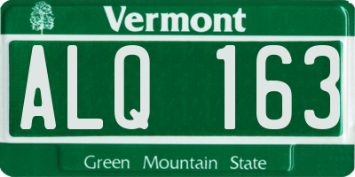 VT license plate ALQ163