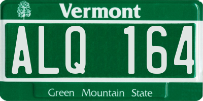 VT license plate ALQ164