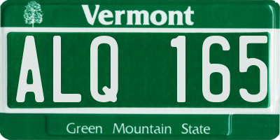 VT license plate ALQ165