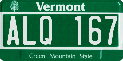 VT license plate ALQ167