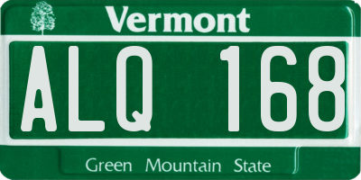 VT license plate ALQ168