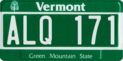 VT license plate ALQ171