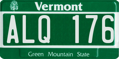 VT license plate ALQ176