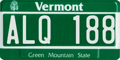 VT license plate ALQ188