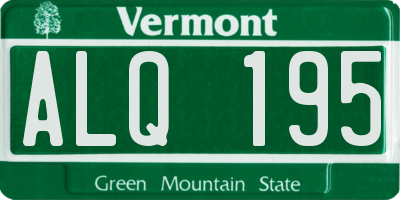 VT license plate ALQ195