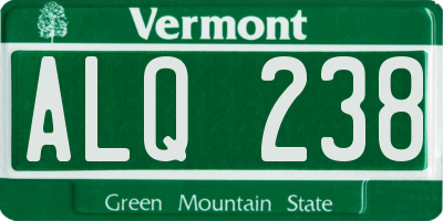 VT license plate ALQ238