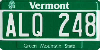 VT license plate ALQ248
