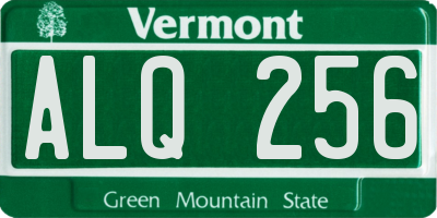 VT license plate ALQ256