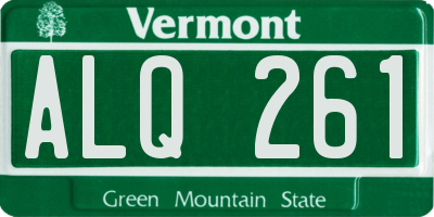 VT license plate ALQ261
