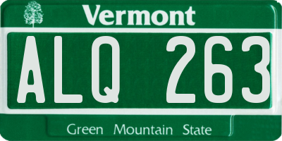 VT license plate ALQ263