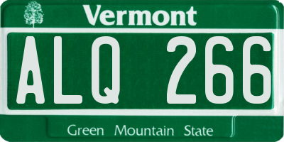 VT license plate ALQ266
