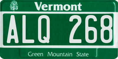 VT license plate ALQ268