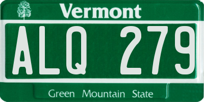 VT license plate ALQ279