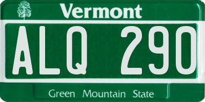 VT license plate ALQ290
