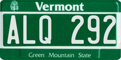 VT license plate ALQ292