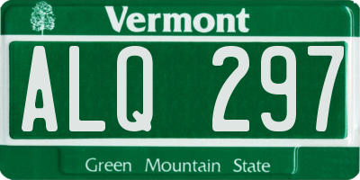 VT license plate ALQ297