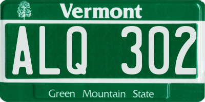 VT license plate ALQ302