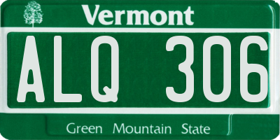 VT license plate ALQ306