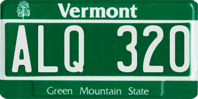VT license plate ALQ320