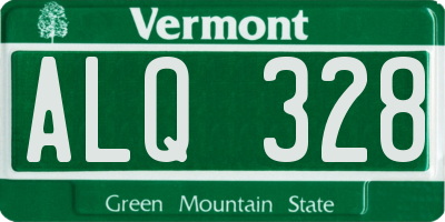 VT license plate ALQ328