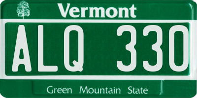 VT license plate ALQ330