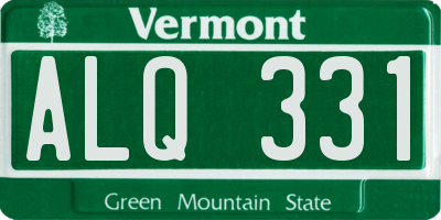 VT license plate ALQ331