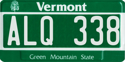 VT license plate ALQ338