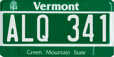 VT license plate ALQ341