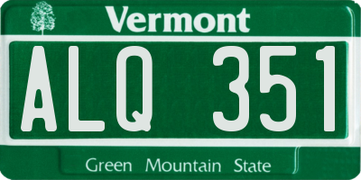 VT license plate ALQ351