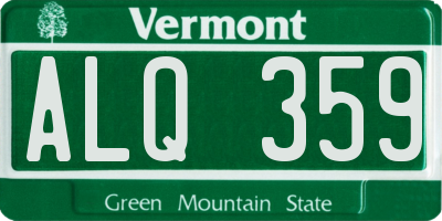 VT license plate ALQ359