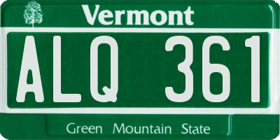 VT license plate ALQ361
