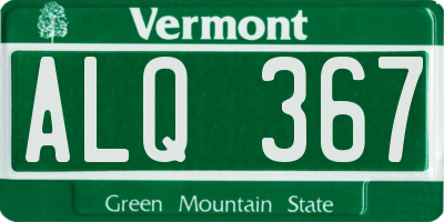 VT license plate ALQ367