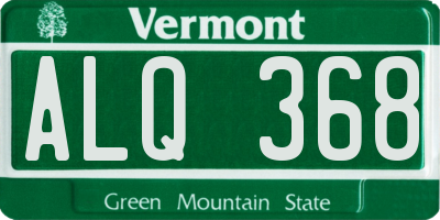 VT license plate ALQ368