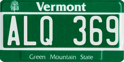 VT license plate ALQ369