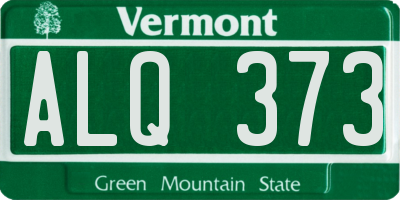 VT license plate ALQ373
