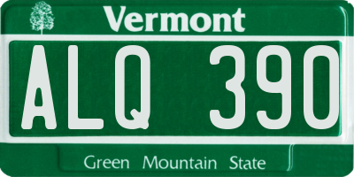VT license plate ALQ390